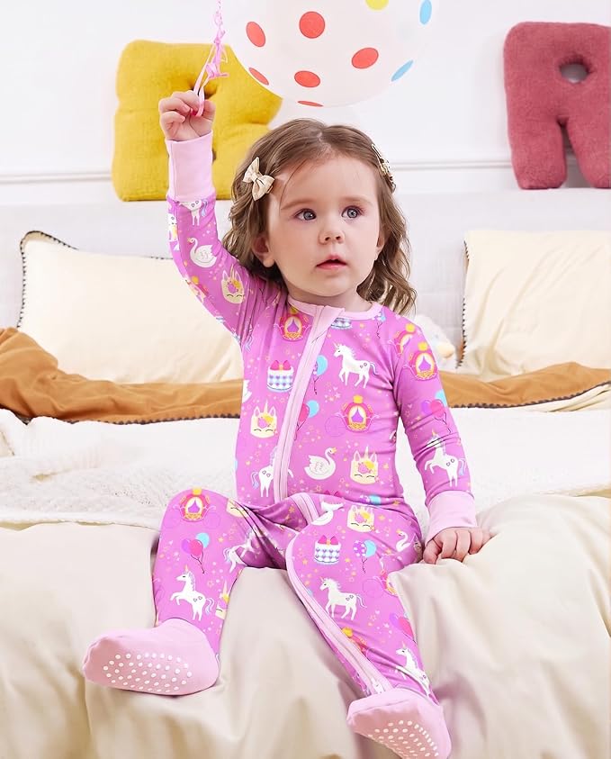 babee Reshinee Viscose derived from bamboo Baby Pajamas Convertible Footie - Image 5