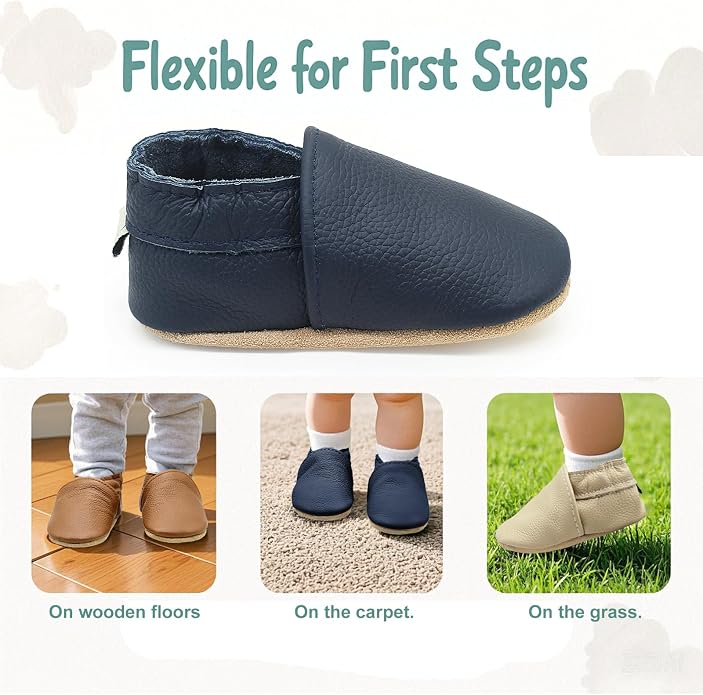 Genuine Leather Baby Booties Soft Sole Toddler Walking Shoes - Image 6