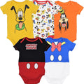 Disney Baby 5-Pack Short Sleeve Bodysuits Newborn to Infant by Disney