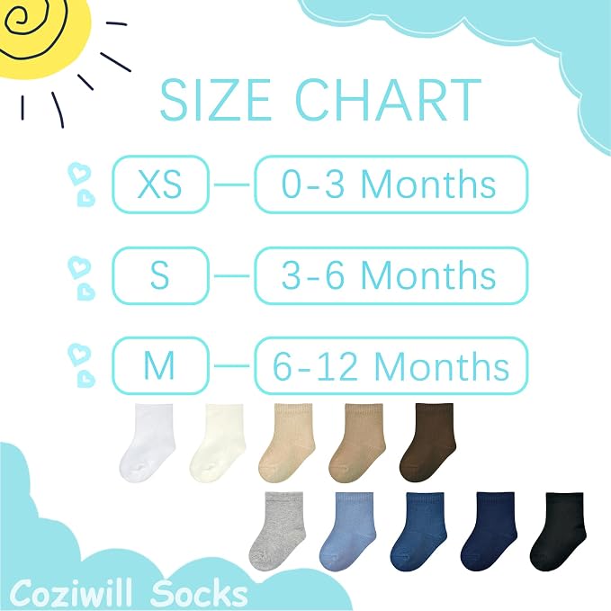 Baby Socks Infant White Crew Socks Baby Girls Soft Newborn Dress Sock Boys - Image 7