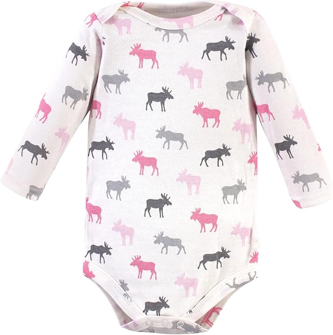 Hudson Baby Baby Girls' Cotton Long-sleeve Bodysuits 3-pack - Image 4