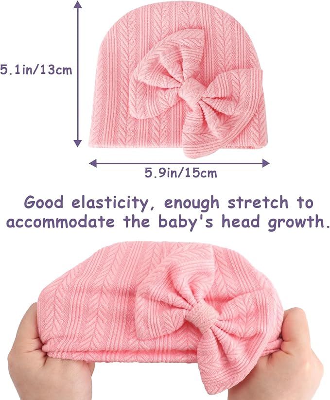BQUBO Newborn Baby Hats Bear Ears and Mittens Sets Preemie Caps Baby Boy Girl - Image 7