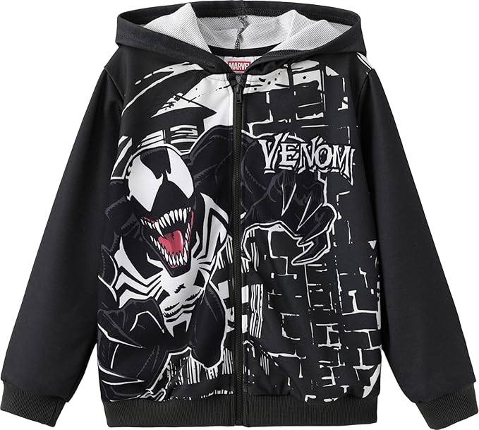 Marvel Zipper Hoodie Spiderman Hood Sweatshirt Hulk Cardigan Boy Girl 2-12Y | by Marvel