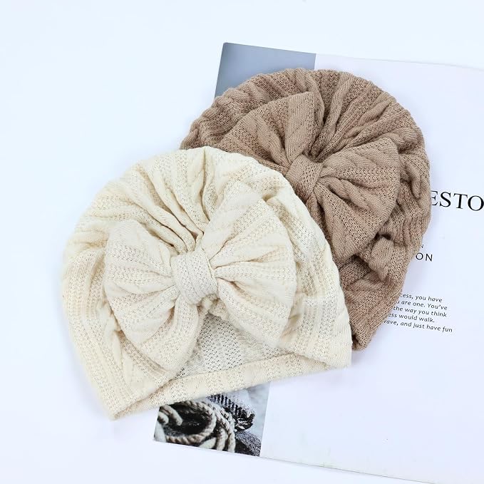 Cinaci 4 Pieces Baby Girls Turban Hats - Image 8