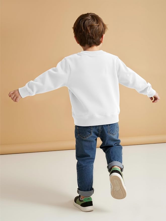 Cooraby 3 Pack Baby and Toddler Boys Crewneck Sweatshirts Kids Solid Cotton - Image 2