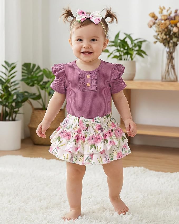 HONGTEYA Baby Girl Clothes Set Newborn Infant Summer Outfits - Image 4