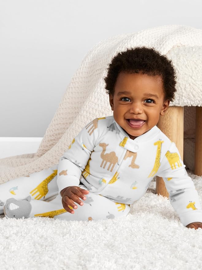 Simple Joys by Carter's Unisex Baby 2-pack Neutral Fleece Footed Sleep and Play - Image 3