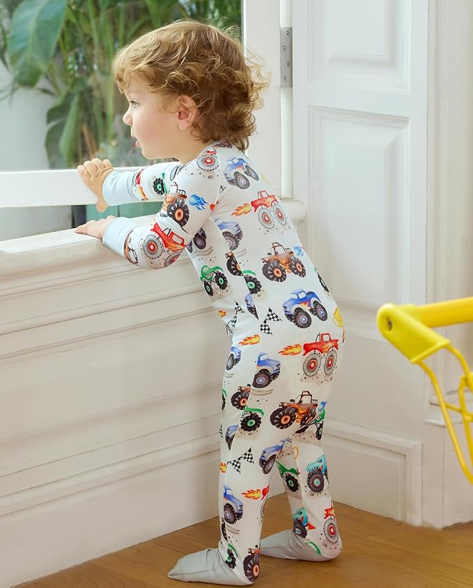 babee Reshinee Bamboo Viscose Baby Footie Pajama, Zipper Sleeper Boys Girls | - Image 7