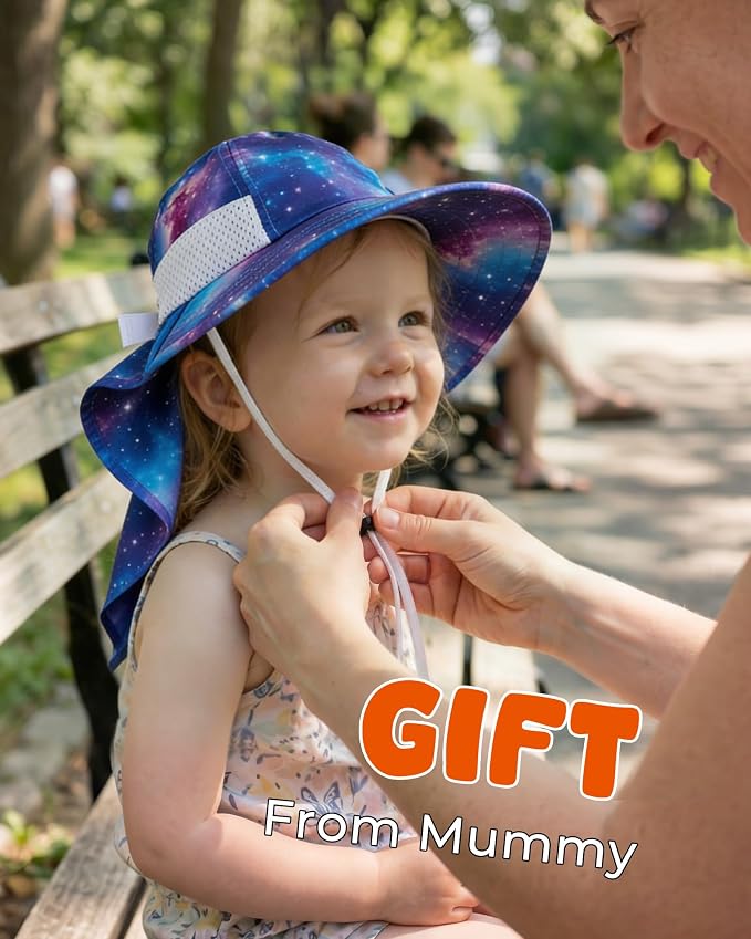 Toddler Baby Sun Hat Kids Summer Beach Essentials Adjustable Beach Hats - Image 6