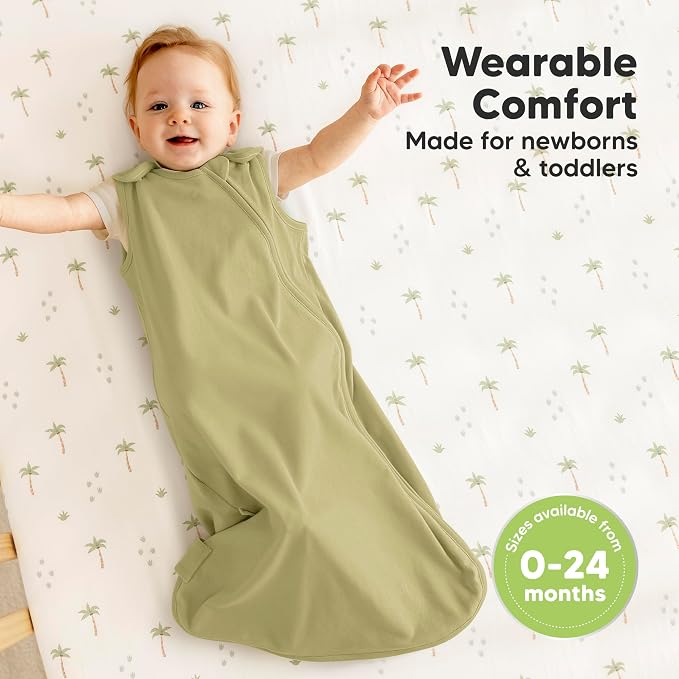 2-Pack Organic Baby Sleep Sacks, 100% Cotton 0.5TOG - Image 2