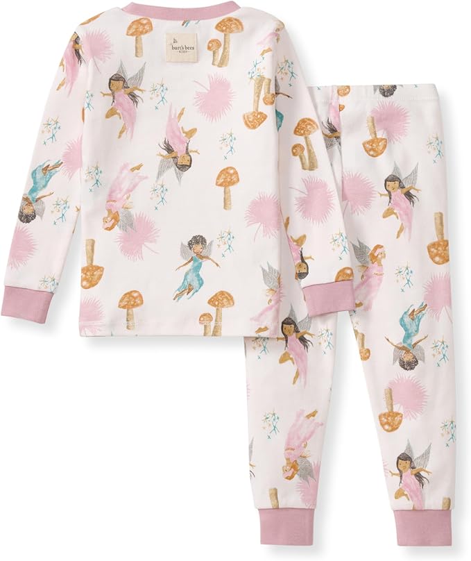 Burt's Bees Baby Girls Organic Cotton Pajamas, Toddler PJ Set, 2-PC | Soft - Image 2