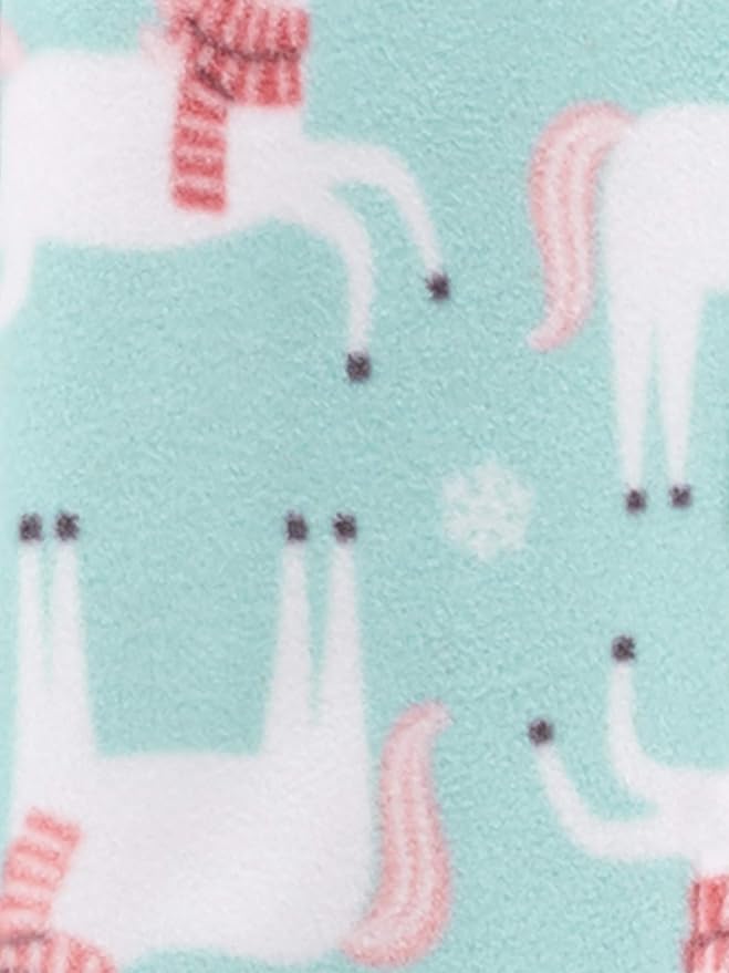 Simple Joys by Carter's Girls Loose-Fit Flame Resistant Fleece Footed Pajamas - Image 2