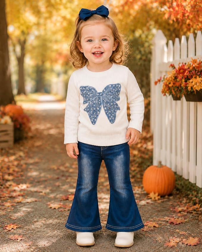 Renotemy Toddler Baby Girl Clothes Fall Winter Outfits Gifts 12Months-5T - Image 3