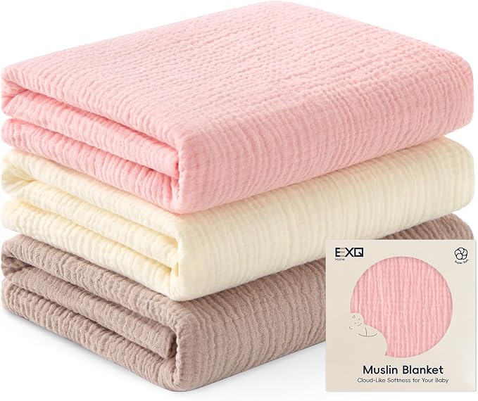 EXQ Home Muslin Swaddle Blankets by EXQHomeTexitleCoLtd