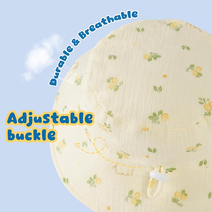 Muslin Baby Sun Hat Sun Protection Baby Toddler Bucket Hats - Image 3