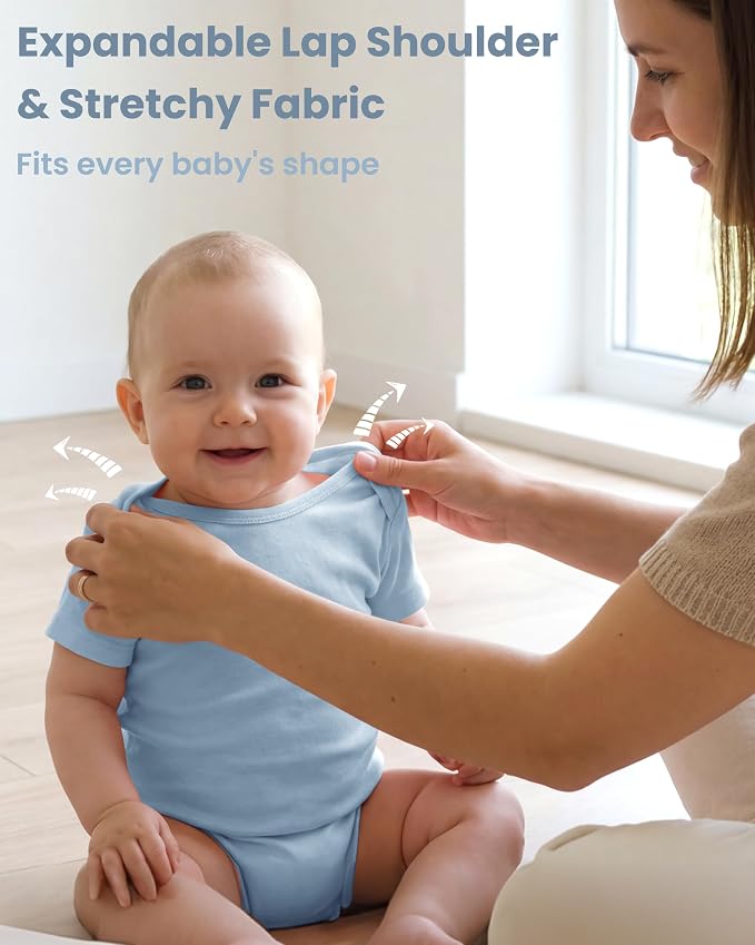 Baby Bodysuits Newborn 100% Cotton, Soft Short Sleeve Toddler Infant Cute Body - Image 3