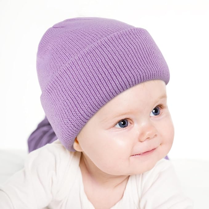 DRESHOW BQUBO 3 Pack Baby Beanies Toddler Kids Winter Hats Soft Knit Hat - Image 4
