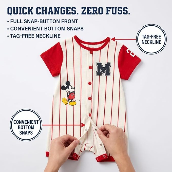 Disney Boys' Athletic One Piece Romper Newborn to Toddler - Image 4