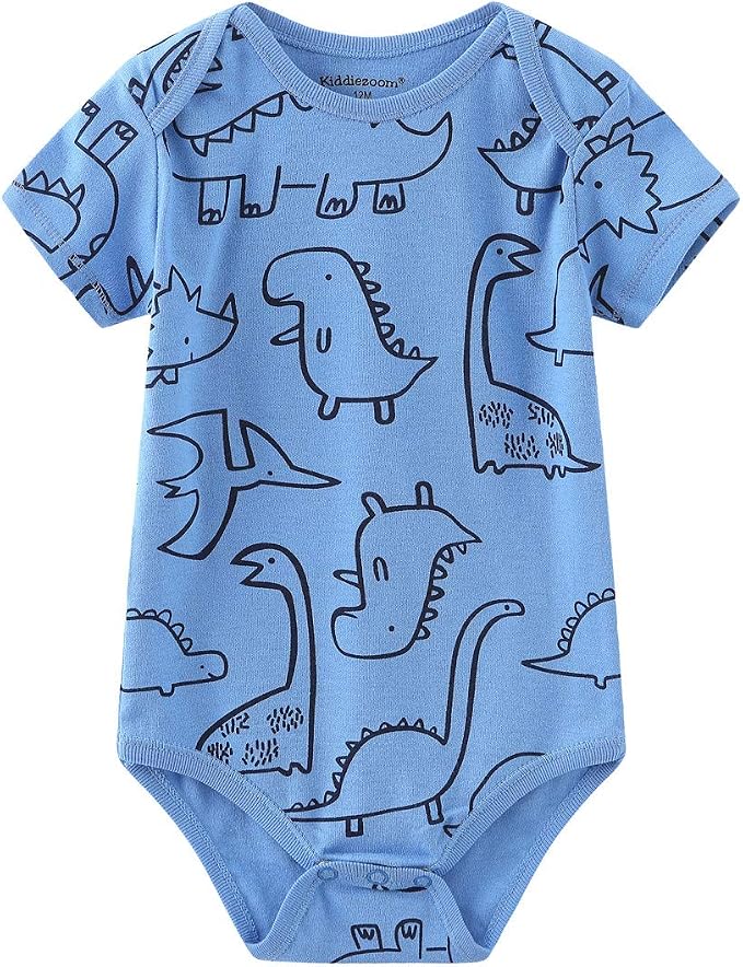 Kiddiezoom Newborn Baby Unisex Cotton One-Piece Bodysuits Baby Gift 5-Pack Baby - Image 3