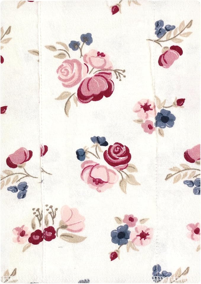 Luvable Friends Hudson Baby Flannel Burp Cloths 7pk, Blush Rose Floral - Image 2