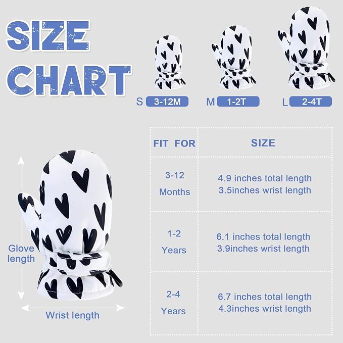 BAVST Toddler Waterproof Mittens Fleece Lined Baby Boys Girls Winter Warm Glove - Image 5