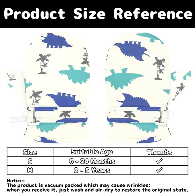 Olreco Baby Toddler Mittens Waterproof Infant Baby Winter Mittens Toddler Snow - Image 6