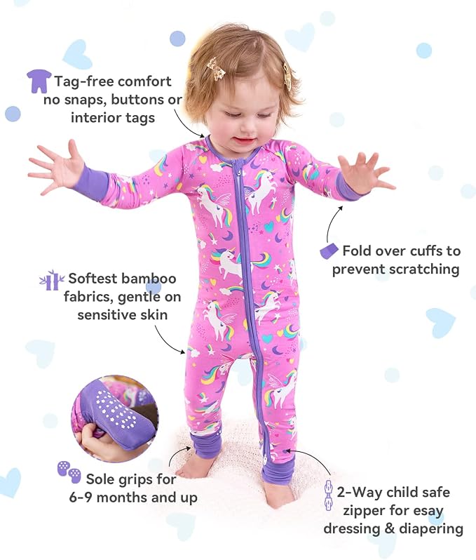 babee Reshinee Viscose derived from bamboo Baby Pajamas Convertible Footie - Image 2