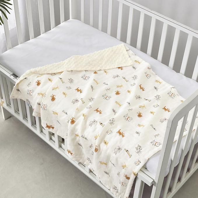 CREVENT 30''X40'' Organic Muslin Cotton Baby Blanket - Image 4