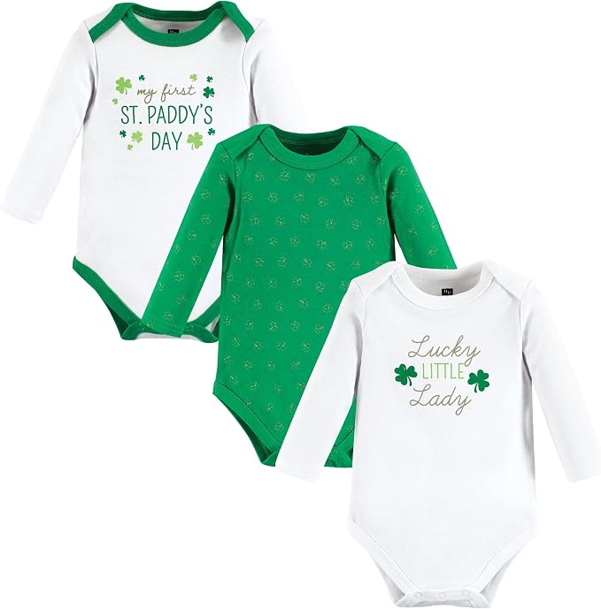 Hudson Baby Baby Girls' Cotton Long-sleeve Bodysuits 3-pack by HudsonBaby