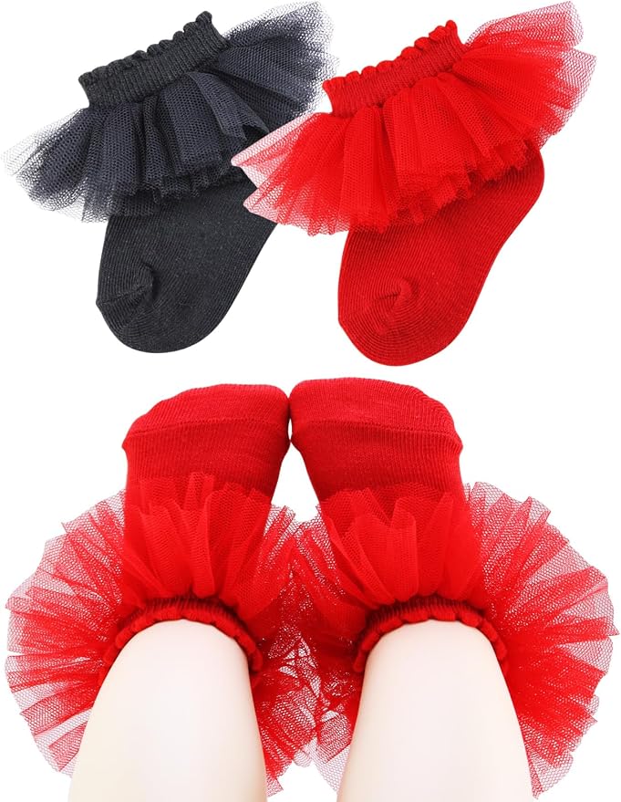 PrinceSasa Little Baby Girl Princess Lace Ruffles Socks Set by PrinceSasa