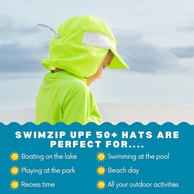 SwimZip Sun Hat with Neck Flap | UPF 50+ Protection - Image 8