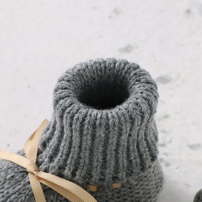 mimixiong Baby Booties Newborn Infant Sock Shoes | Hand Knitting Crochet Boy - Image 4