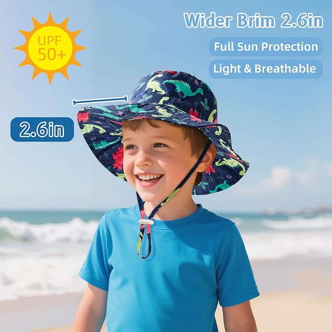 Komorebi Toddler Sun Hat UPF 50+ Kids Beach Bucket Hats Boys Girls 0-8Y | Cute - Image 4
