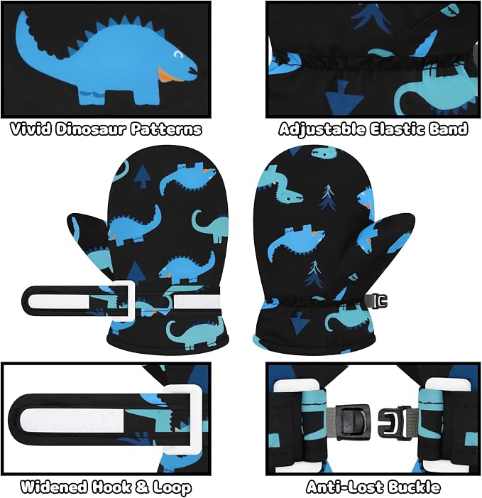 Olreco Baby Toddler Mittens Waterproof Infant Baby Winter Mittens Toddler Snow - Image 5
