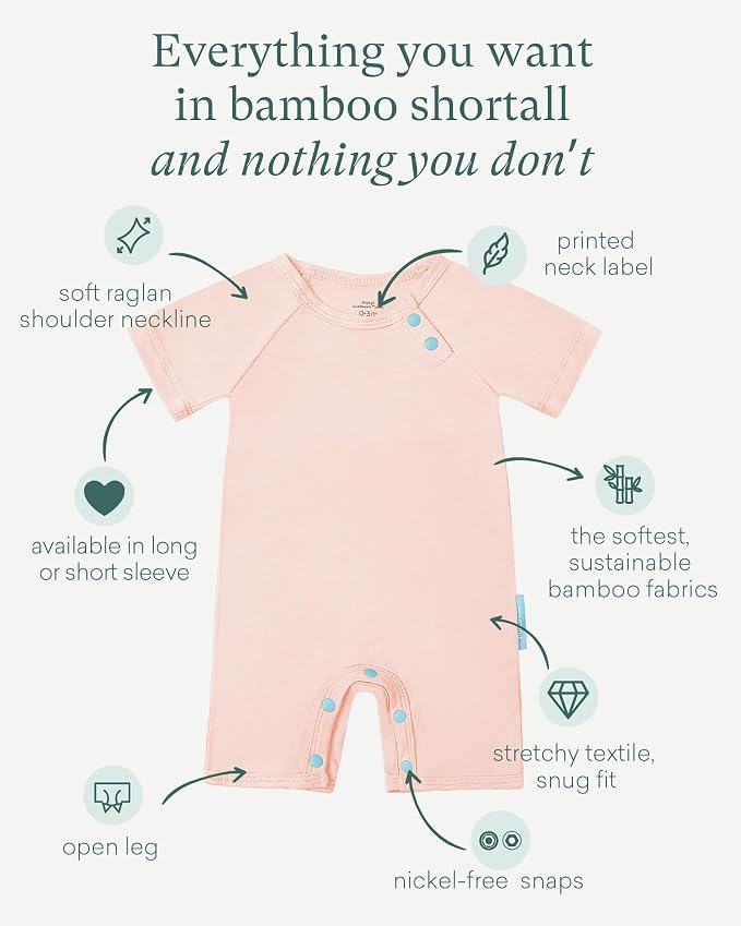 PurComfy SuperSoft Bamboo Viscose Baby Romper, Short Sleeve | One-piece Summer - Image 2