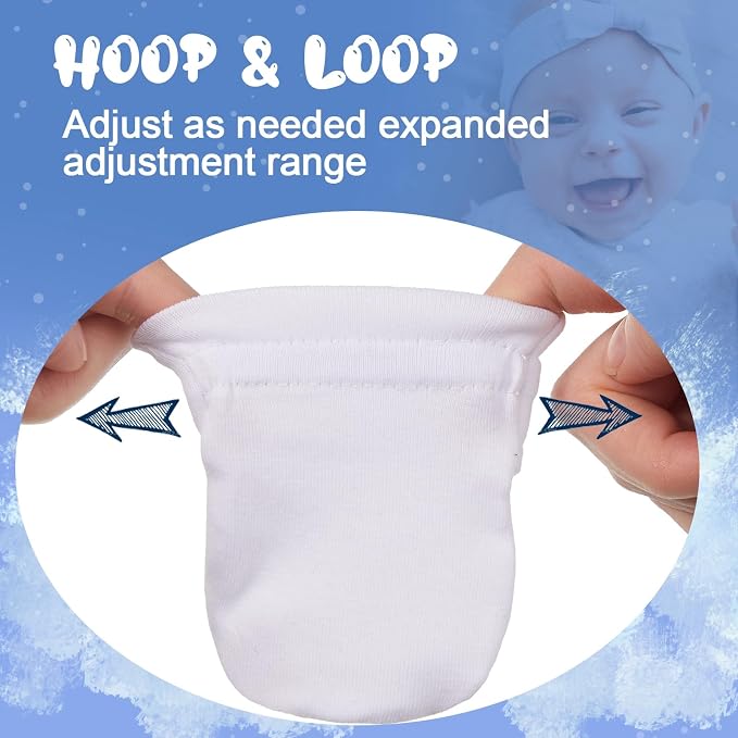 Newcotte Newborn Baby Mittens No Scratch Mitts | Soft No Scratch - Image 6