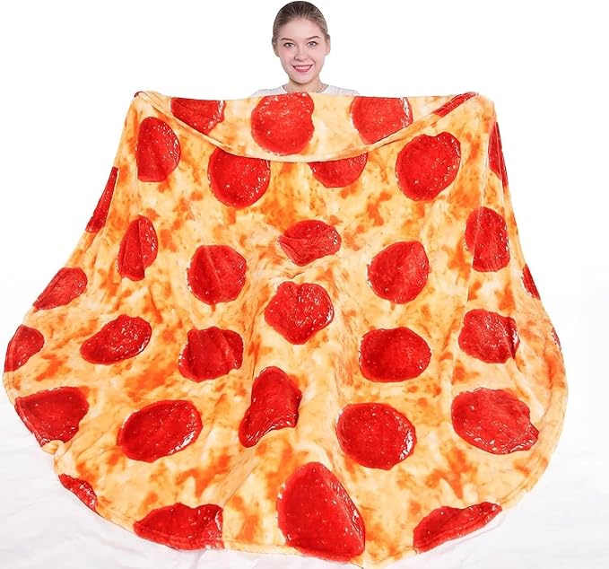 mermaker Pepperoni Pizzas Blanket 90 inches by Mermaker