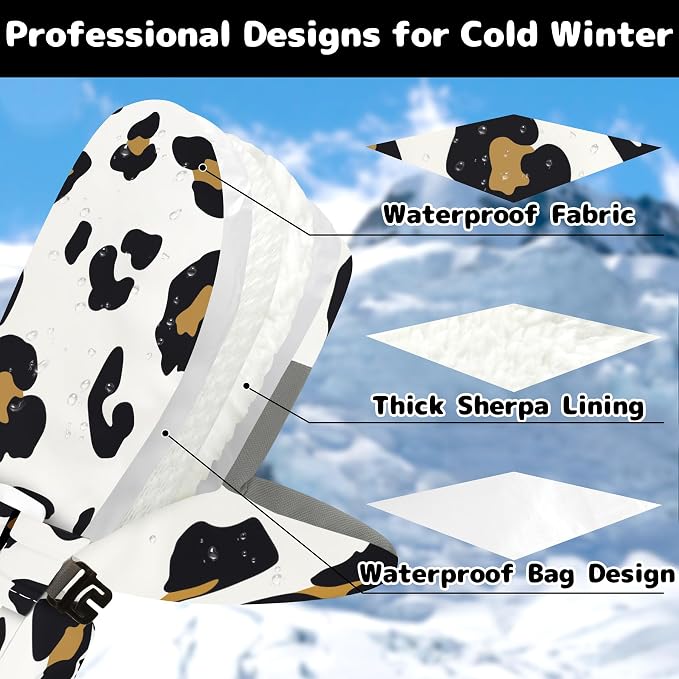 Olreco Baby Toddler Mittens Waterproof Infant Baby Winter Mittens Toddler Snow - Image 3