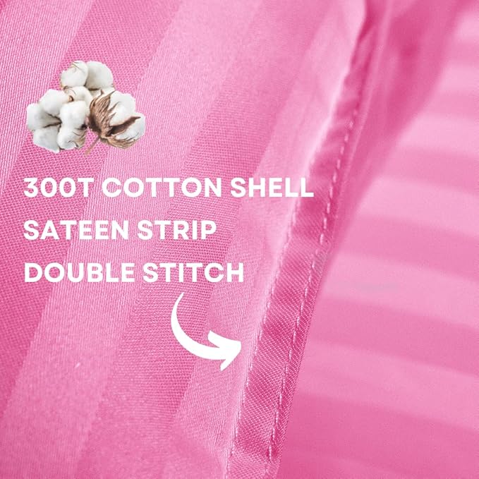 kinder Fluff Children Pillows (2pk) - The only Pillow for Kids 300T Cotton Shell & Down Alternative Fill - Machine Washable, Ideal Pillow for Kids Above 12 Years (17x26in - Pink)