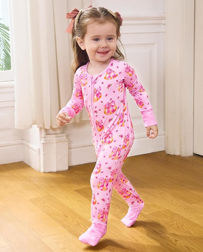 babee Reshinee Viscose Derived from Bamboo Baby Footie Pajamas Convertible - Image 8