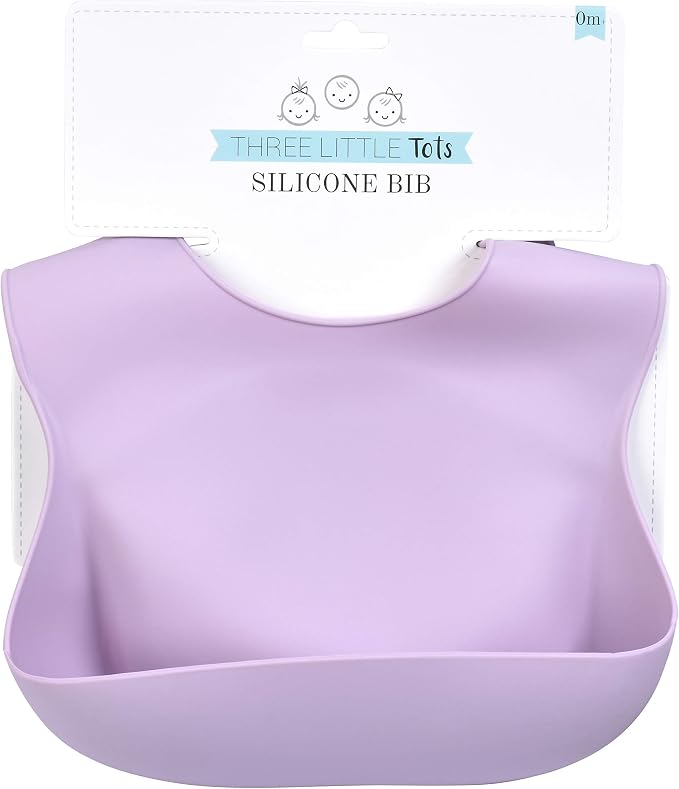 Three Little Tots Modern Silicone Baby Bib – Adjustable Fit Waterproof Catch - Image 3