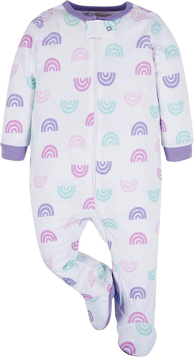 Onesies Brand Baby Girls 4-Pack Sleep 'N Play Footies Multi Pack - Image 3
