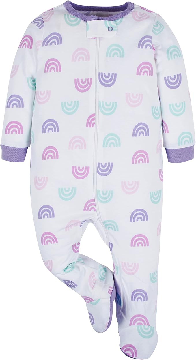 Onesies Brand Baby Girls 4-Pack Sleep 'N Play Footies Multi Pack - Image 3