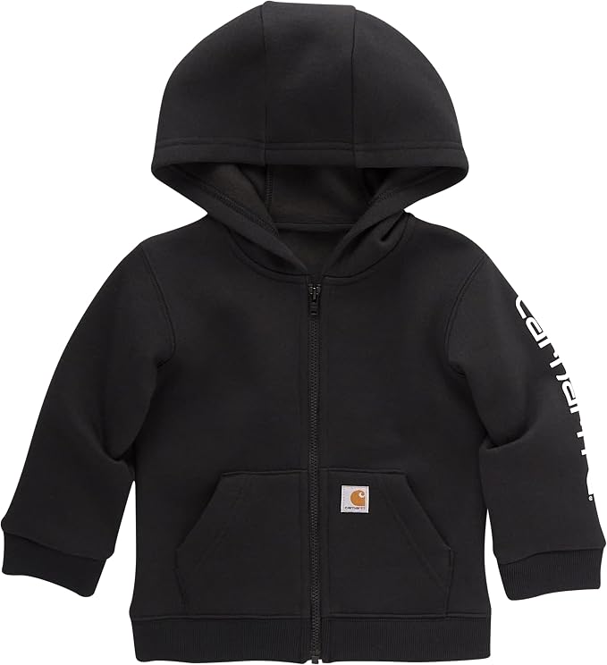 Carhartt Kid's CP8675 Long-Sleeve Full-Zip Logo Sweatshirt - Image 2