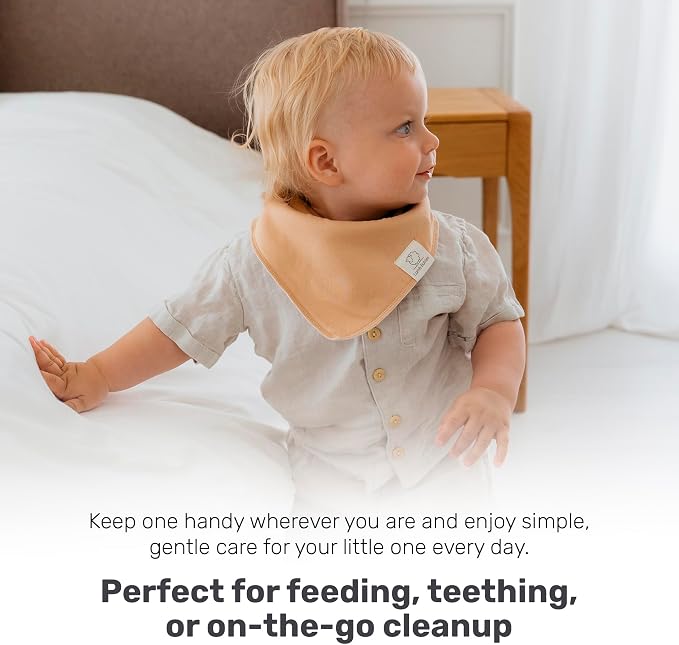 Cotton Bandana Bibs for Babies, Absorbent Drool Bibs for Feeding & Teething - Image 7
