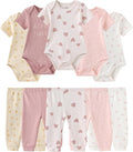 Baby Bodysuit and Pant Set Cotton Ribbed Mix Infant Girl Clothes | Unisex by ZAVBABY
