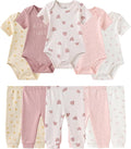 Baby Bodysuit and Pant Set Cotton Ribbed Mix Infant Girl Clothes | Unisex by ZAVBABY