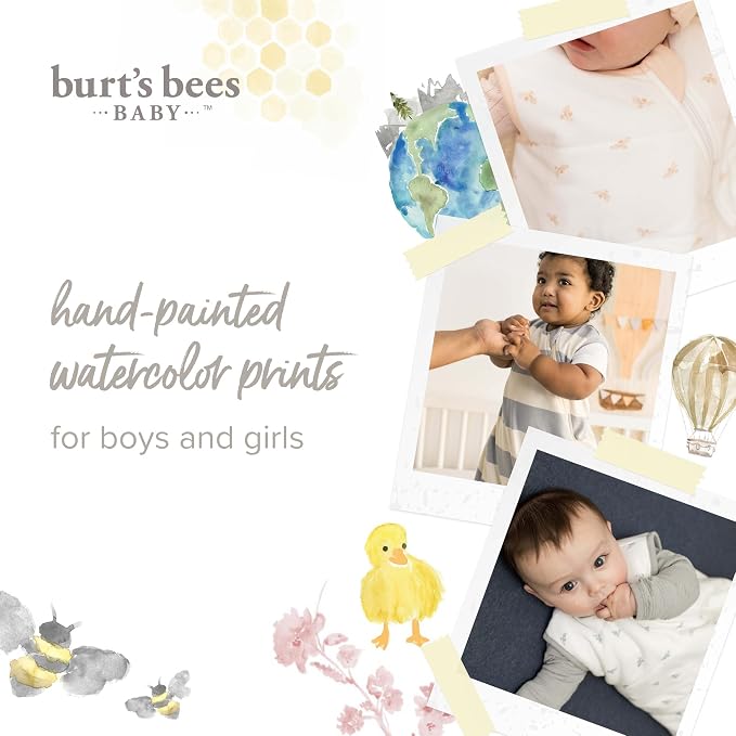 Burt's Bees Baby Baby Organic Beekeeper Infant Wearable Blanket, Unisex Swaddle - Image 7