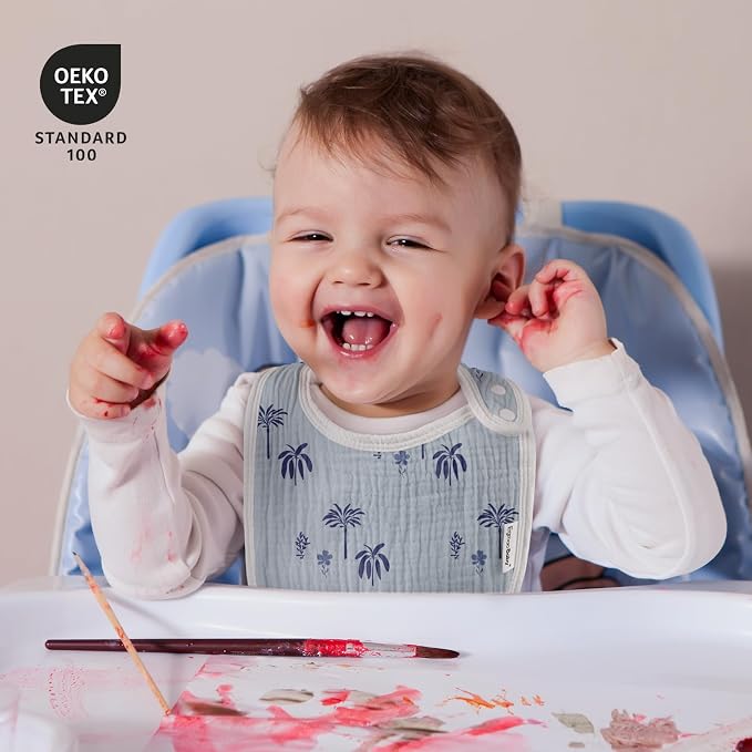 Muslin Baby Bibs for Drooling and Teething, Bibs for Boys Girls | Soft Cotton - Image 2
