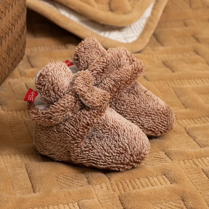 Babelvit Newborn Baby Boy Girl Soft Fleece Booties Stay On Infant Slippers - Image 3